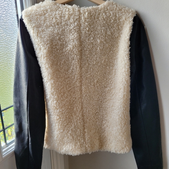 Faux fur and pleather jacket - Picture 2 of 3